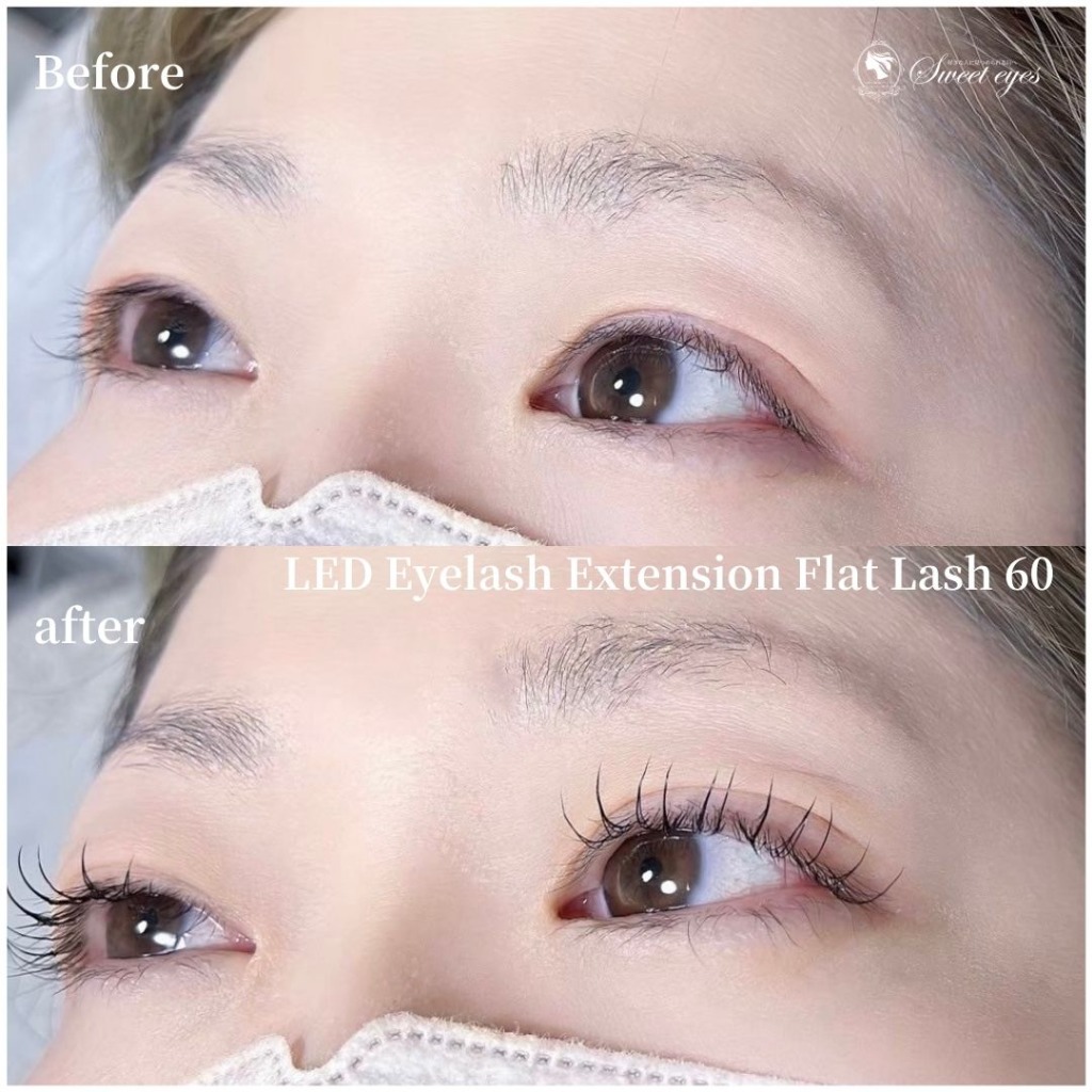 LEDマツエク・仕上がりの綺麗さ・持続力に期待して来店したのですがとても満足です( ^ω^ )