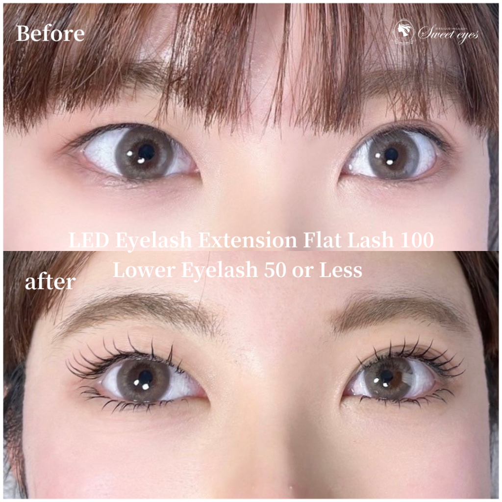 上下でマツエクをやると凄く目元が華やかになって施術前と全然違います